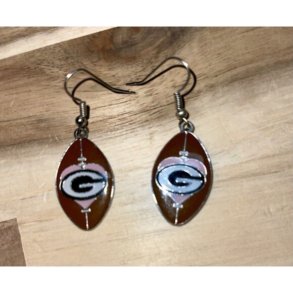 Green Bay Packers Drop Dangle Earrings - Picture 1 of 4